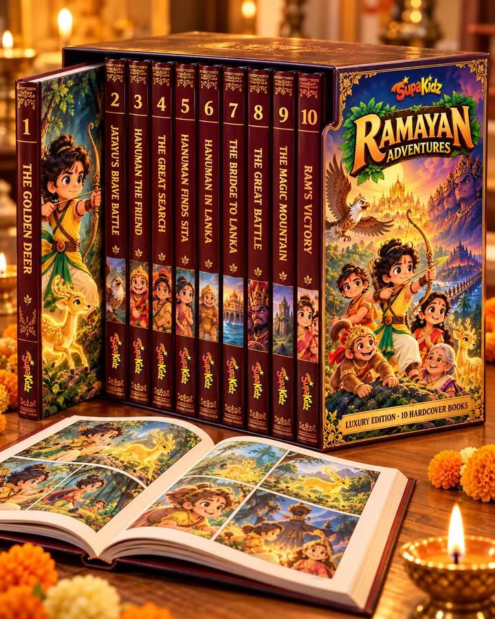 Ramayan Adventures Luxury Edition: 10 hardcover books in a slipcase